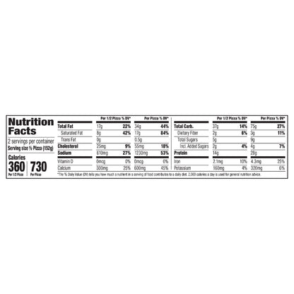 Totino's Ultimate Pizza, Extra Cheese, Frozen Pizza, Game Day Football Snacks, 10.69 oz