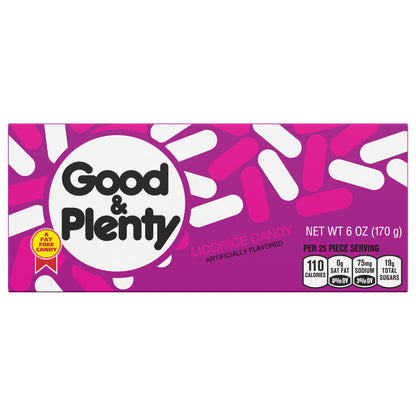 GOOD & PLENTY Licorice Fat Free, Candy Box, 6 oz