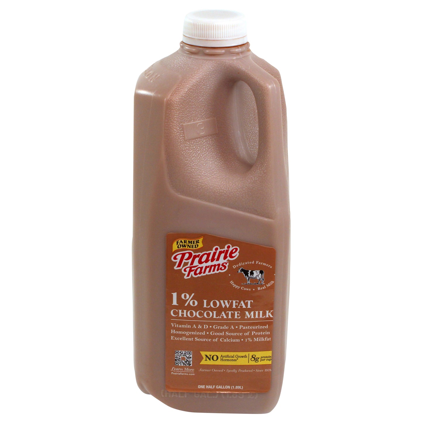 Prairie Farms 1% Low Fat Chocolate Milk, Half Gallon 64 Fl Oz