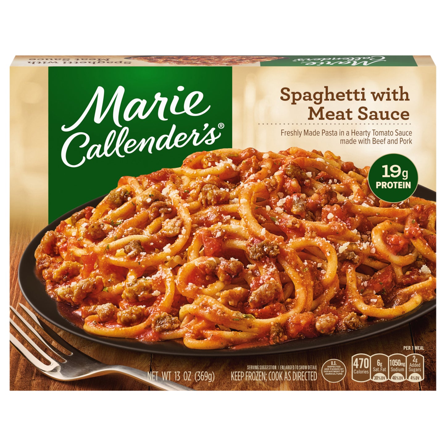 Marie Callender's Spaghetti with Meat Sauce, Frozen Meal, 13 oz.