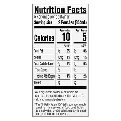 Capri Sun Roarin' Waters Flavored Water Beverage, 10 Pouches, for School Lunches and On-the-Go Hydration, Berry Natural Flavor with Other Natural Flavor, All Natural Ingredients, 6 oz