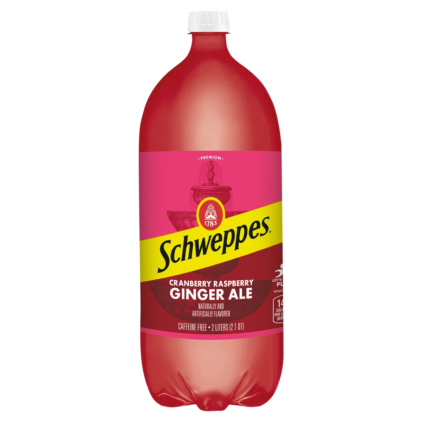 Schweppes Caffeine Free Cranberry Raspberry Ginger Ale 2 lt