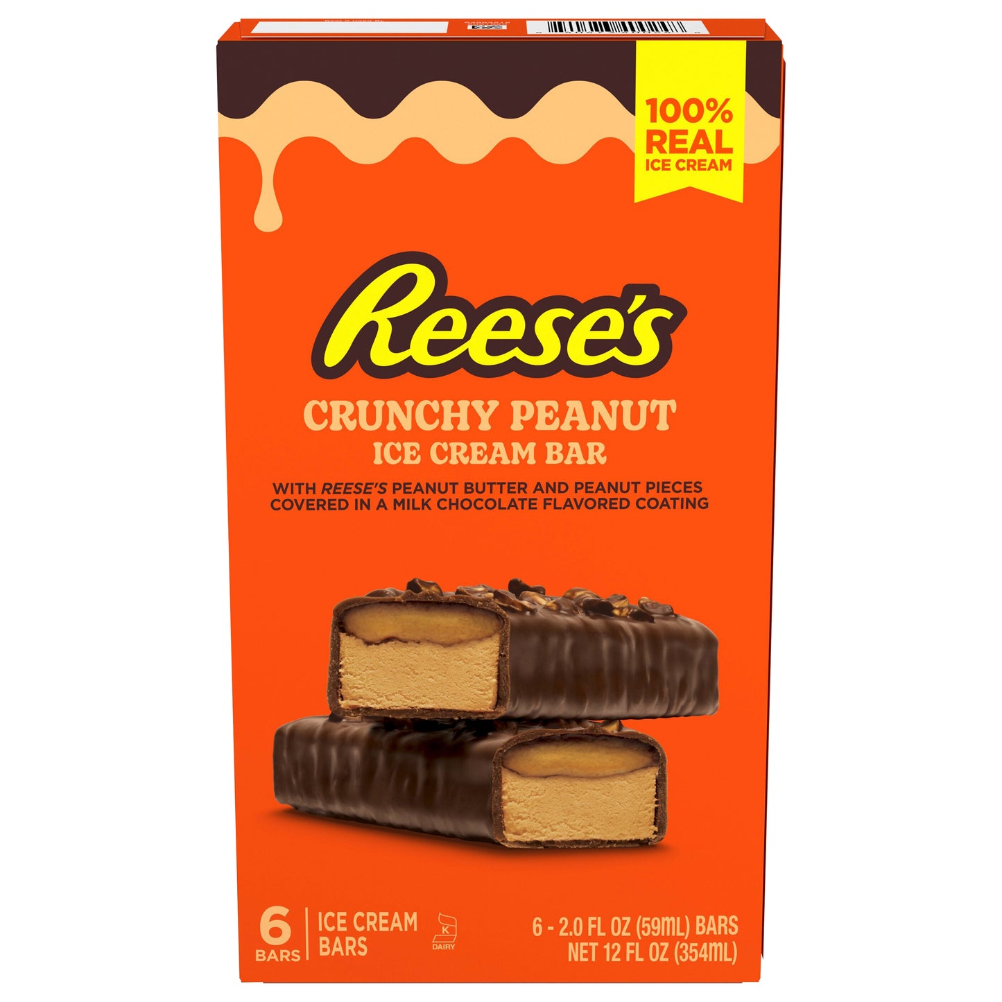 Good Humor Reese's Crunchy Peanut Ice Cream Bar 6 PK