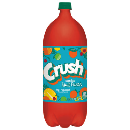 Crush Sparkling Fruit Punch Soda. 2 L bottle