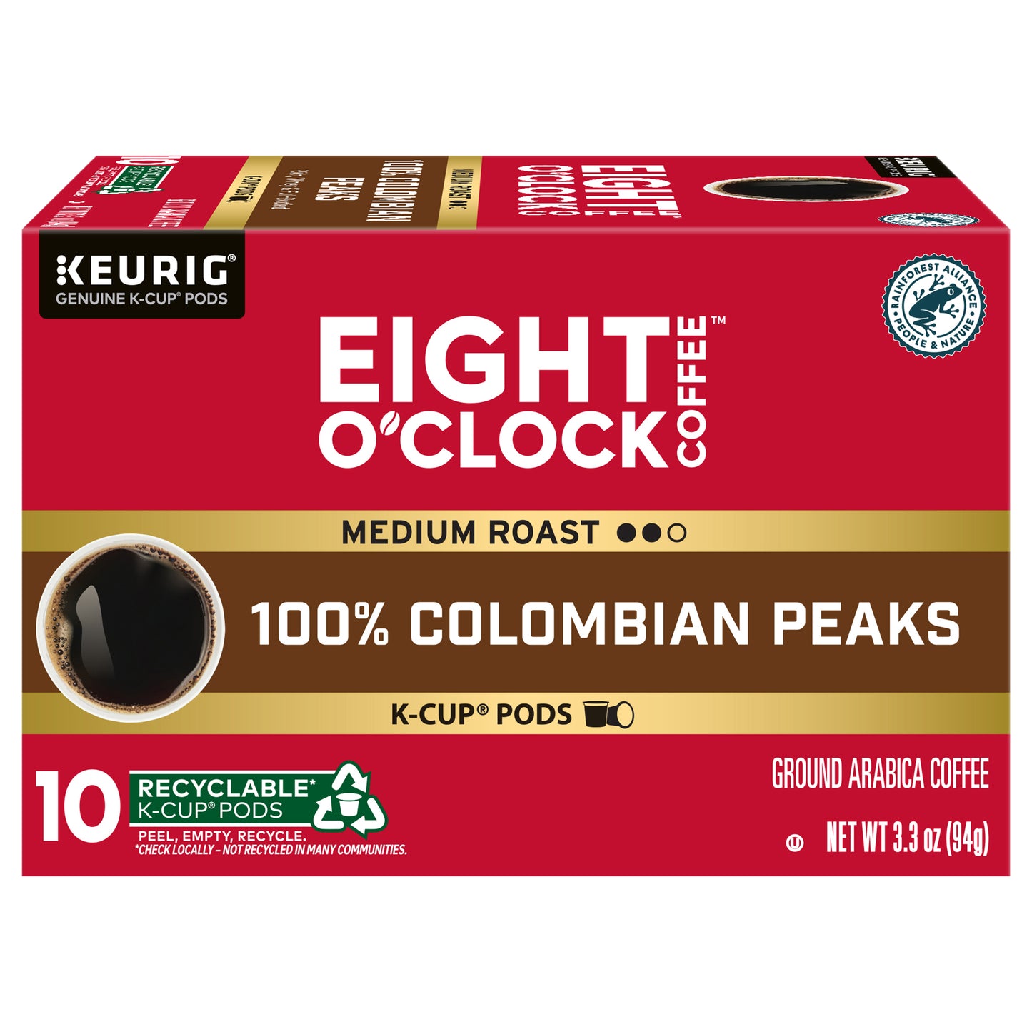 Ground Arabica Medium Roast 100% Colombian Peaks Coffee