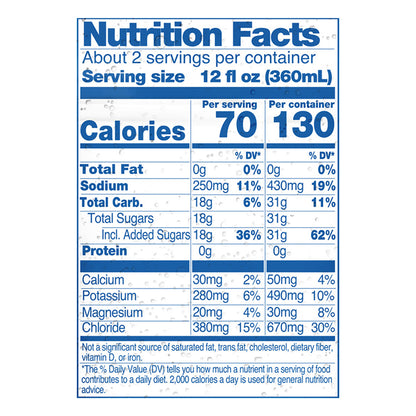 Electrolit Premium Hydration Blue Raspberry Flavored Electrolyte Beverage, 21 fl oz bottle