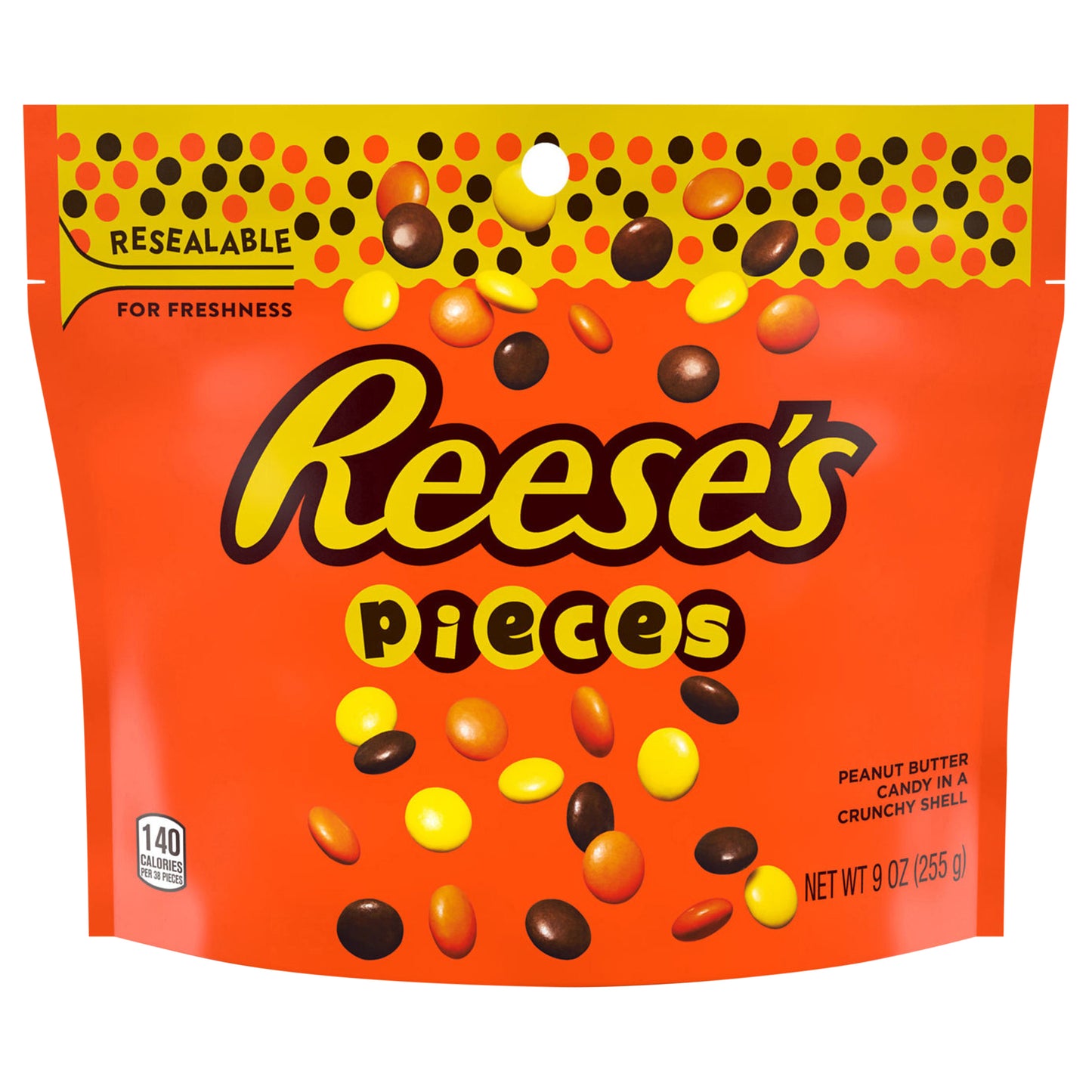 REESE'S PIECES Peanut Butter in a Crunchy Shell, Candy Bag, 9 oz