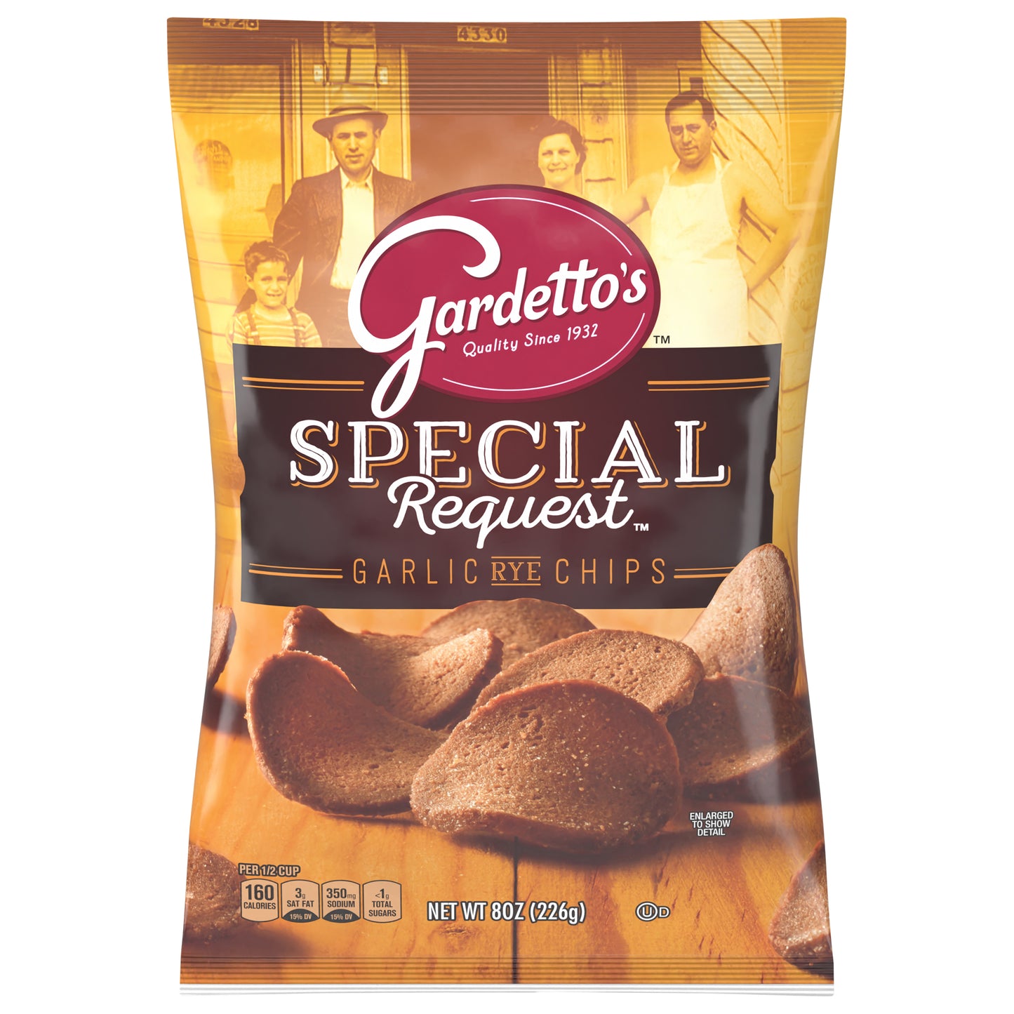 Gardetto's Snack Mix, Roasted Garlic Rye Chips, 8 oz