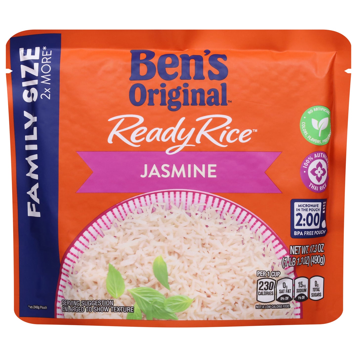 Ben's Original Ready Rice Jasmine Rice Family Size 17.3 oz