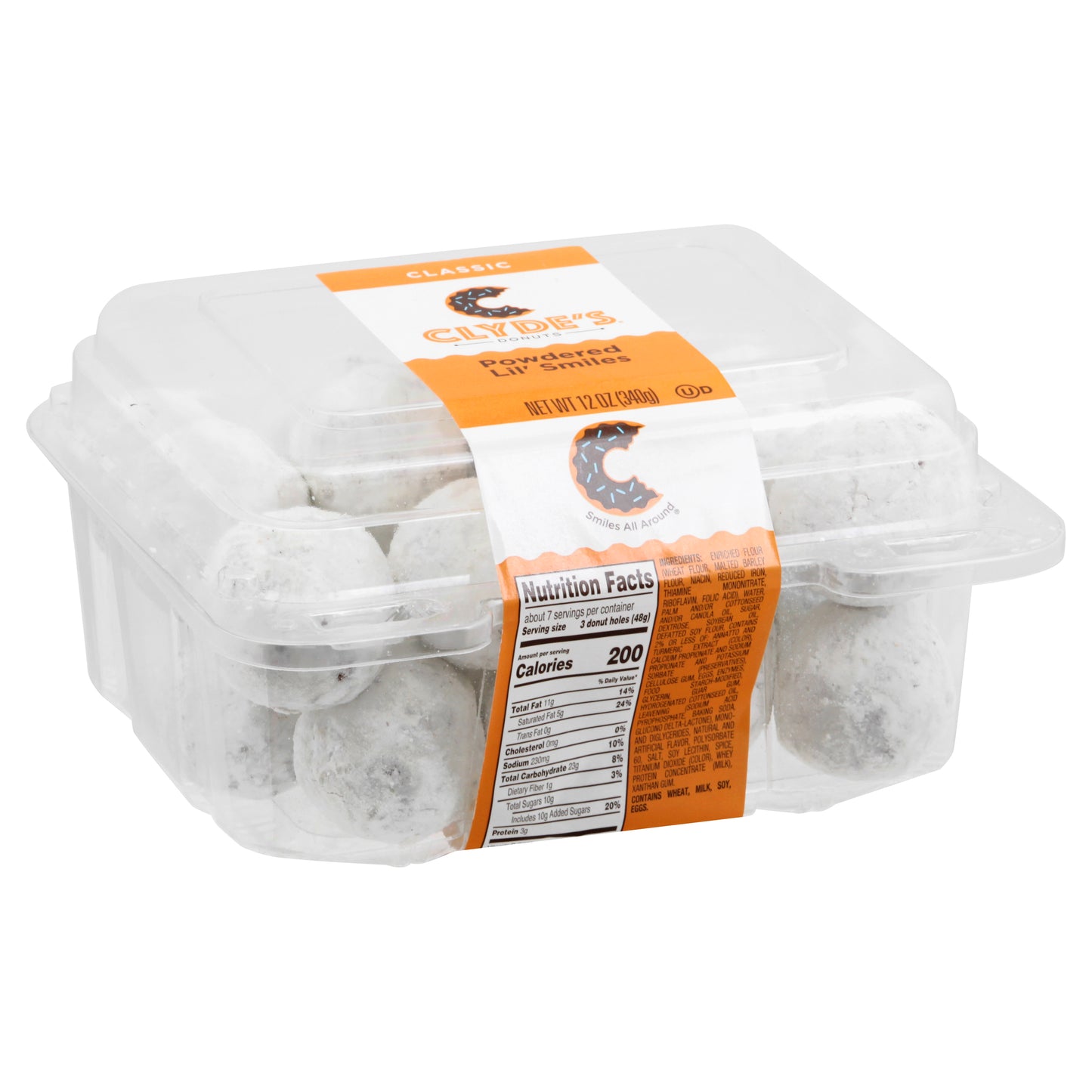 Clydes Classic Powdered Lil Smiles Donuts 12 oz