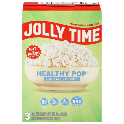 Jolly Time Healthy Pop Crispy White Microwave Popcorn 3 - 3 oz Bags