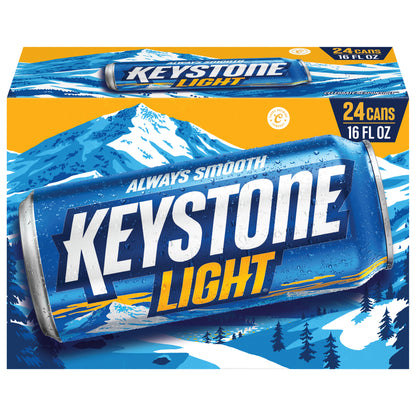 Keystone Light Beer 24 - 16 oz Cans