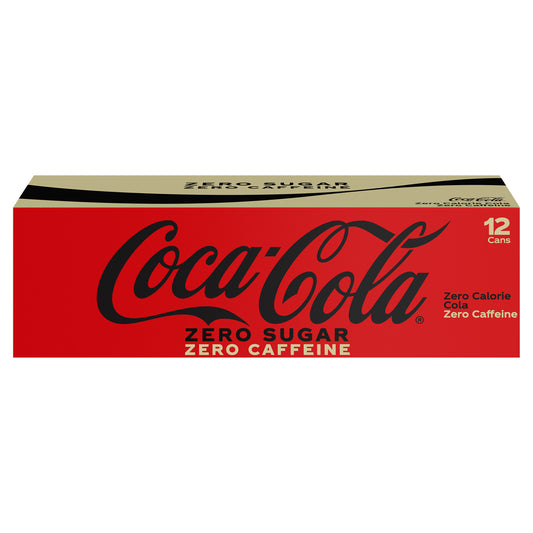 Coca-Cola Zero Caffeine-Free Fridge Pack Cans, 12 fl oz, 12 Pack