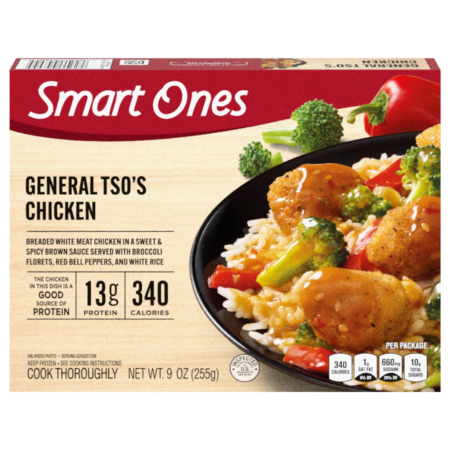 Smart Ones General Tso's Chicken Frozen Meal, 9 oz Box