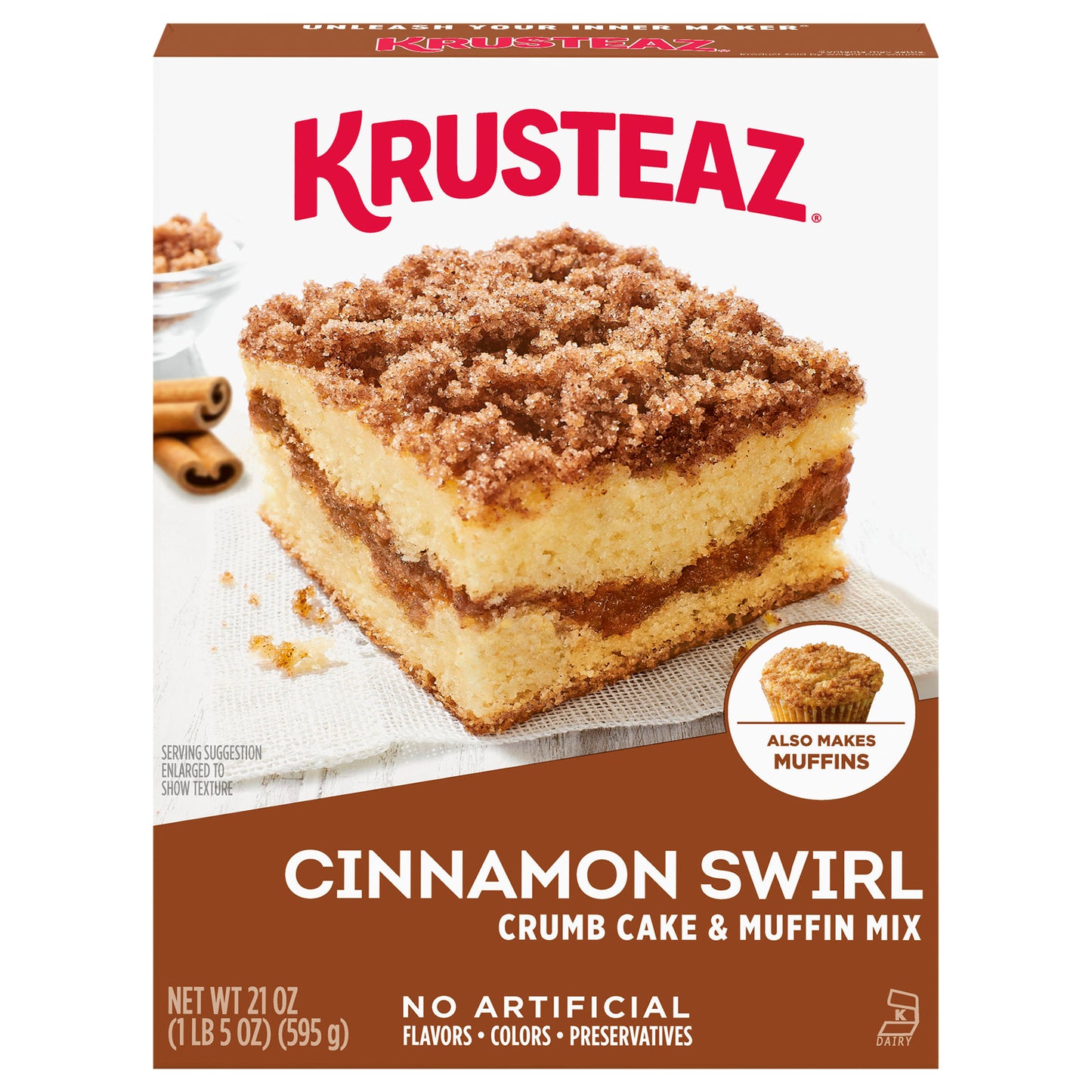 Krusteaz Cinnamon Swirl Crumb Cake & Muffin Mix 21 oz