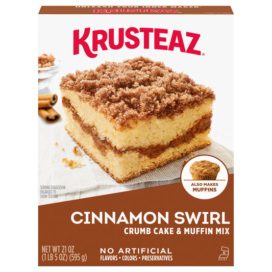 Krusteaz Cinnamon Swirl Crumb Cake & Muffin Mix 21 oz