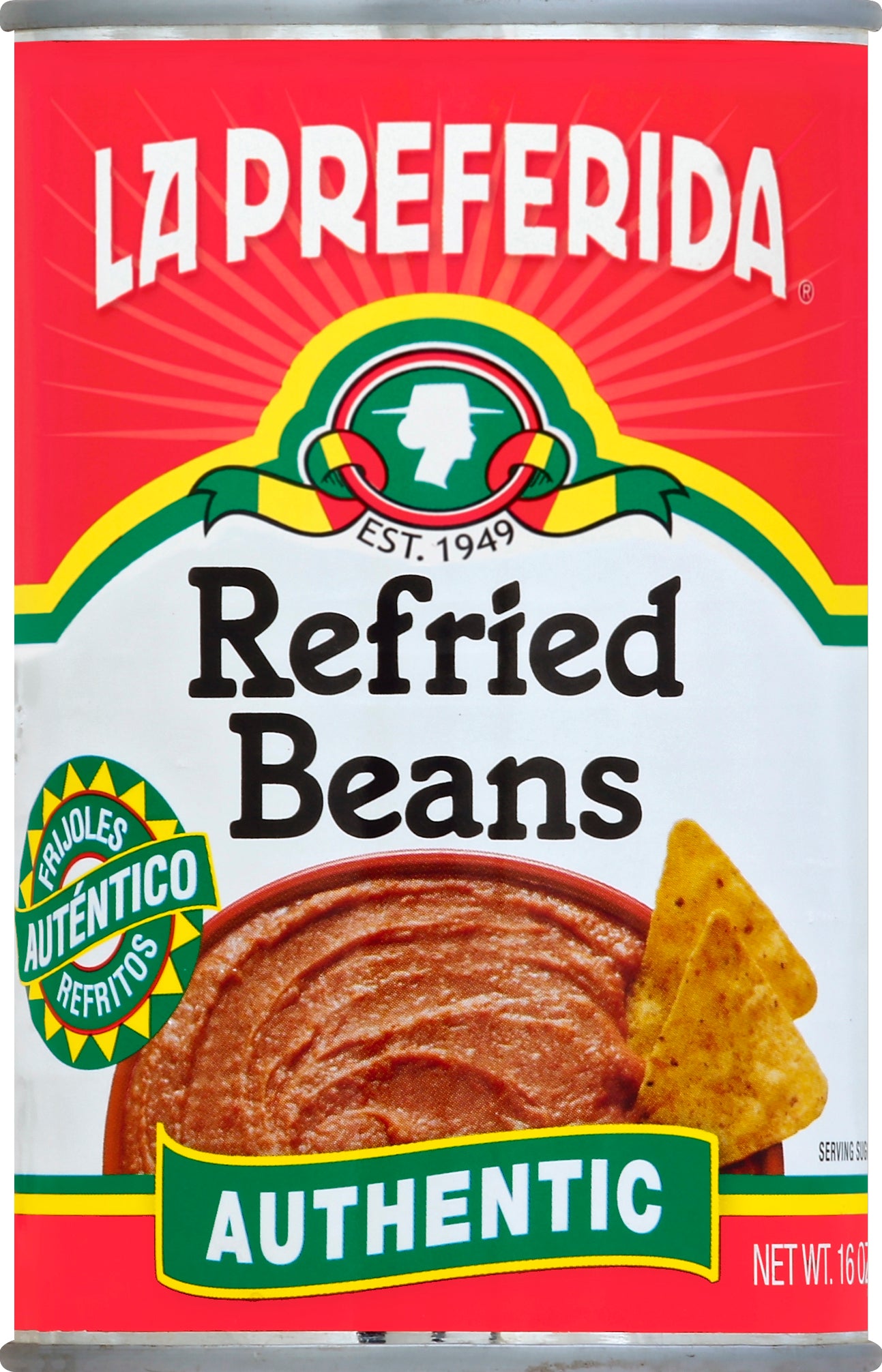 La Preferida Refried Beans Authentic  16 oz