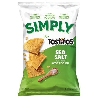 Tostitos Tortilla Chips Sea Salt And Avocado Oil, 5.5 Oz