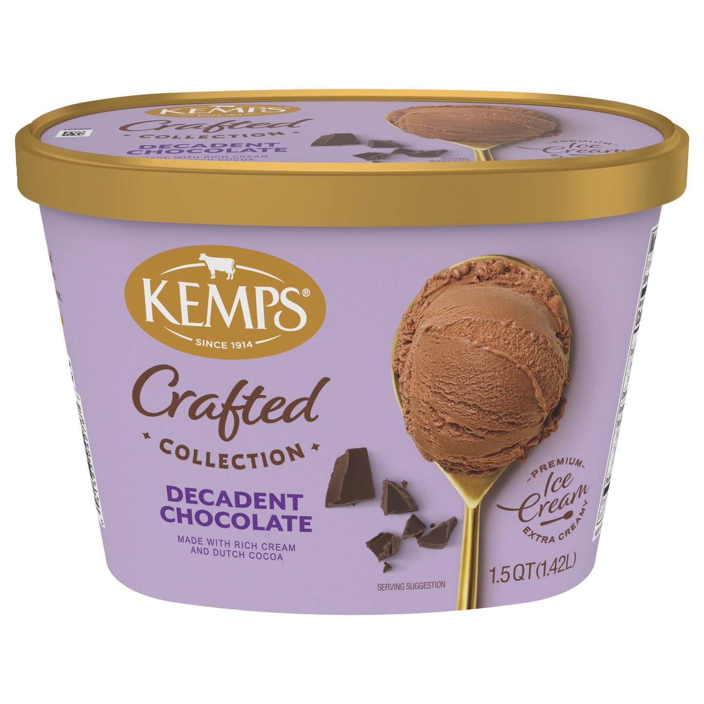 Kemps Crafted Collection Decadent Chocolate Ice Cream 1.5 Quart
