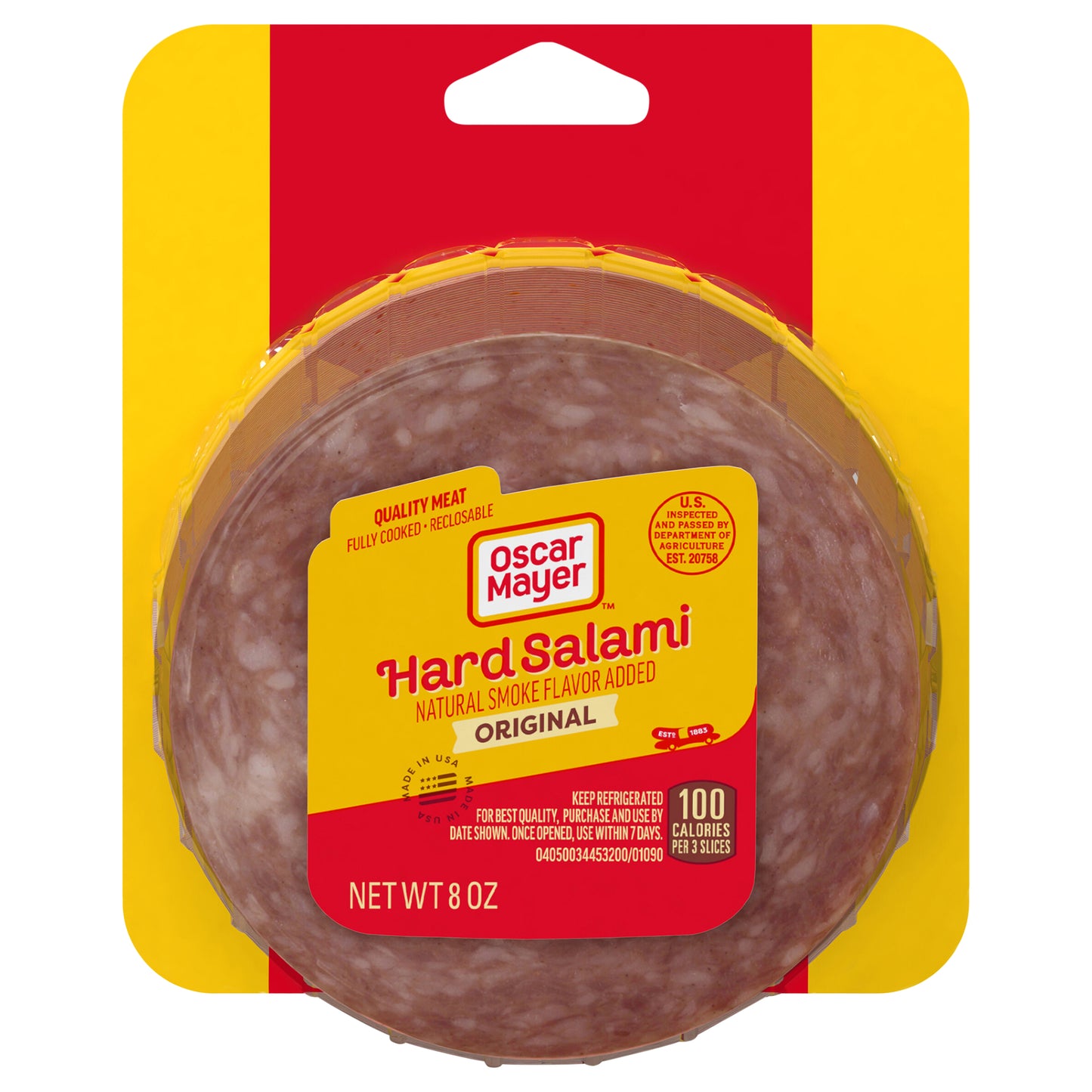 Oscar Mayer Hard Salami Deli Lunch Meat, 8 oz Package