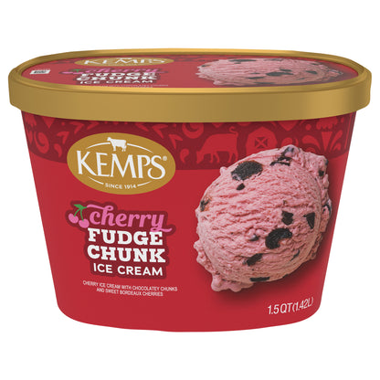 Kemps Cherry Fudge Chunk Ice Cream 1.5 Quart