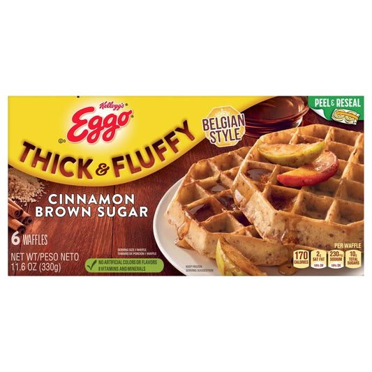 Kellogg's® Eggo® Thick and Fluffy Cinnamon Brown Sugar Frozen Waffles