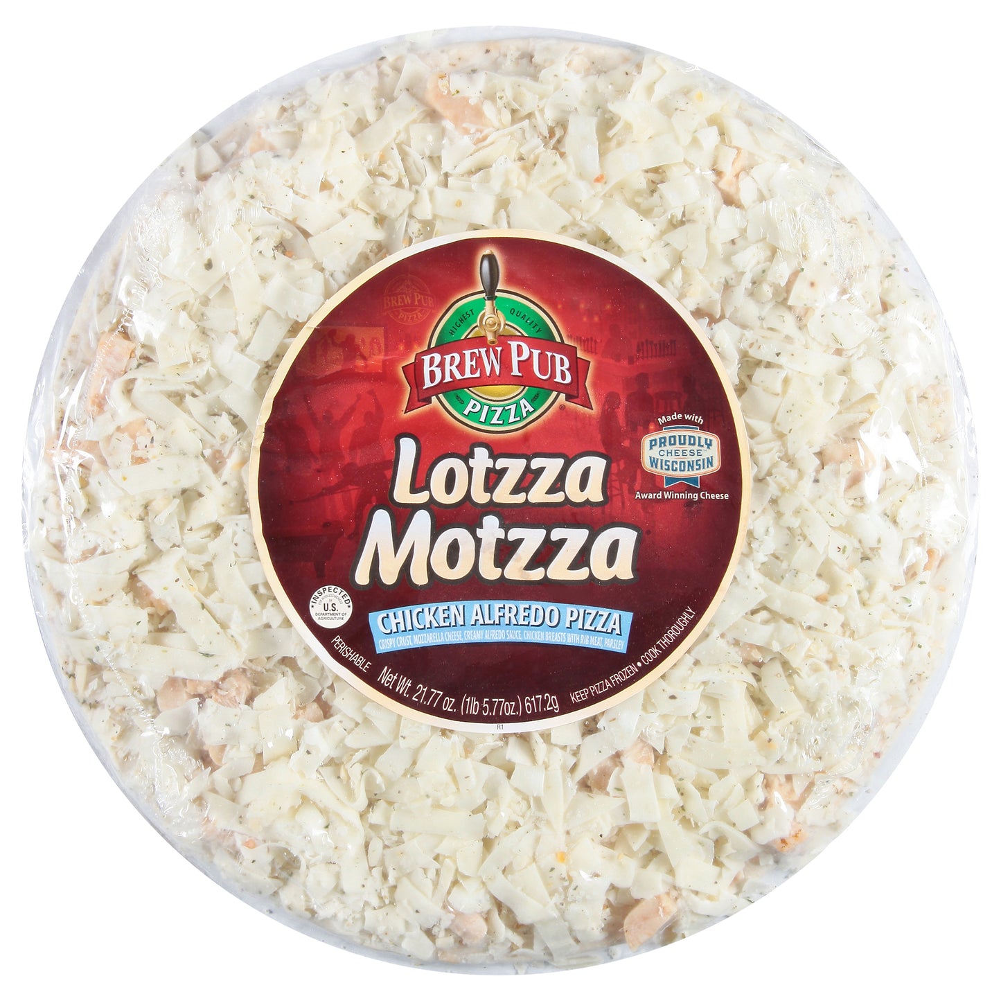Brew Pub Pizza Lotzza Motzza Chicken Alfredo Pizza Large 21.77 oz