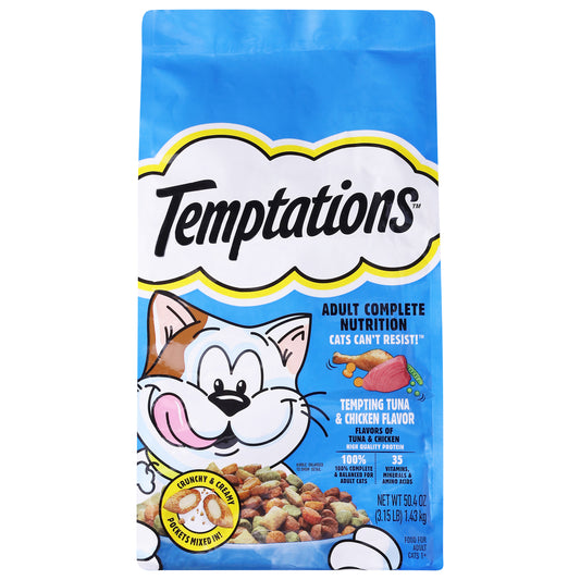 Temptations Adult 1+ Tempting Tuna & Chicken Flavor Food for Cats 50.4 oz