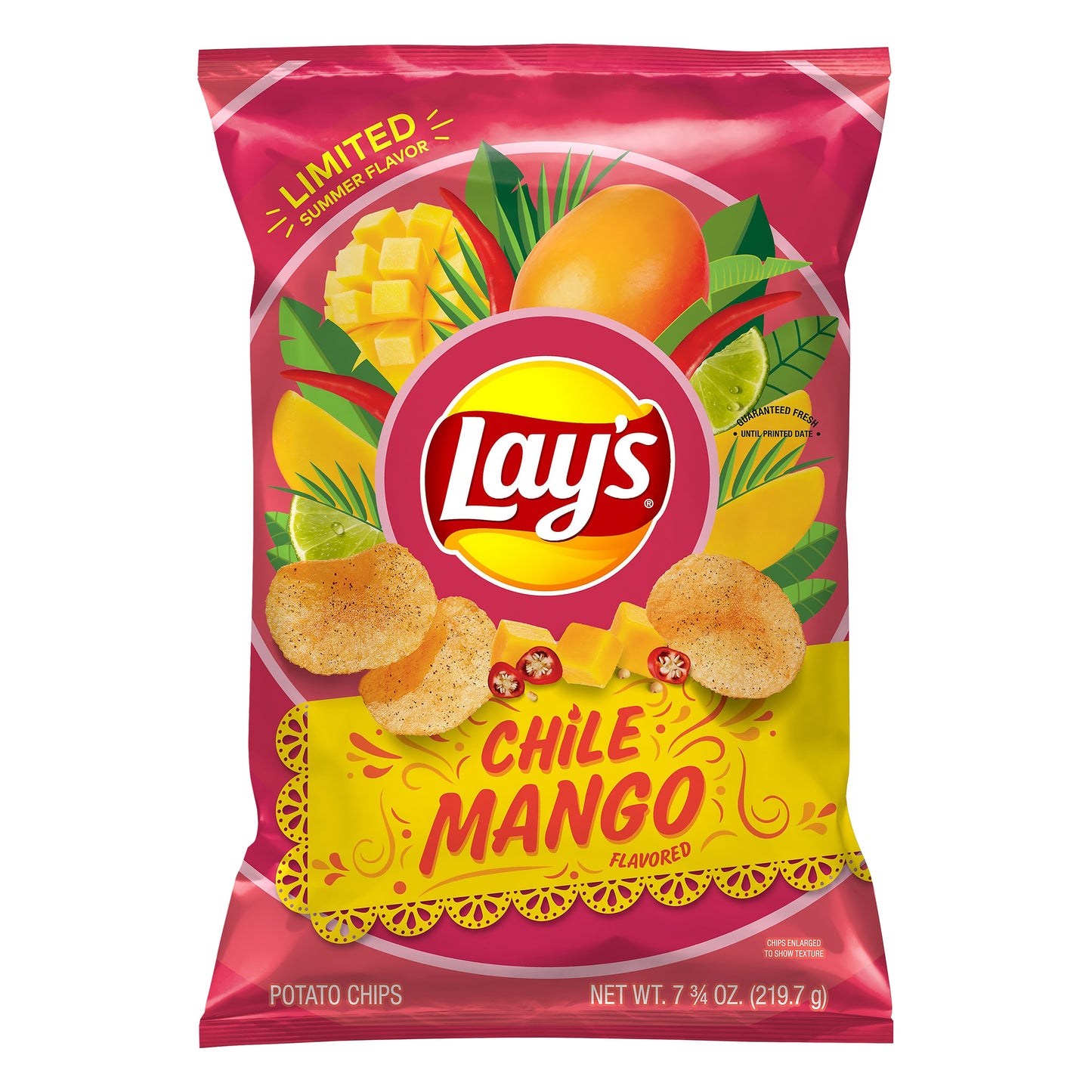 Lay's Potato Chips Chile Mango Flavored 7.75 Oz