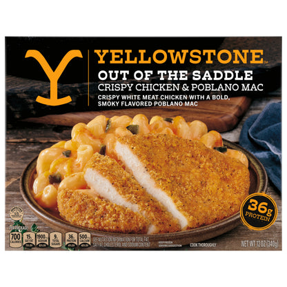 Yellowstone Crispy Chicken and Poblano Mac and Cheese, Protein Frozen Single Meals