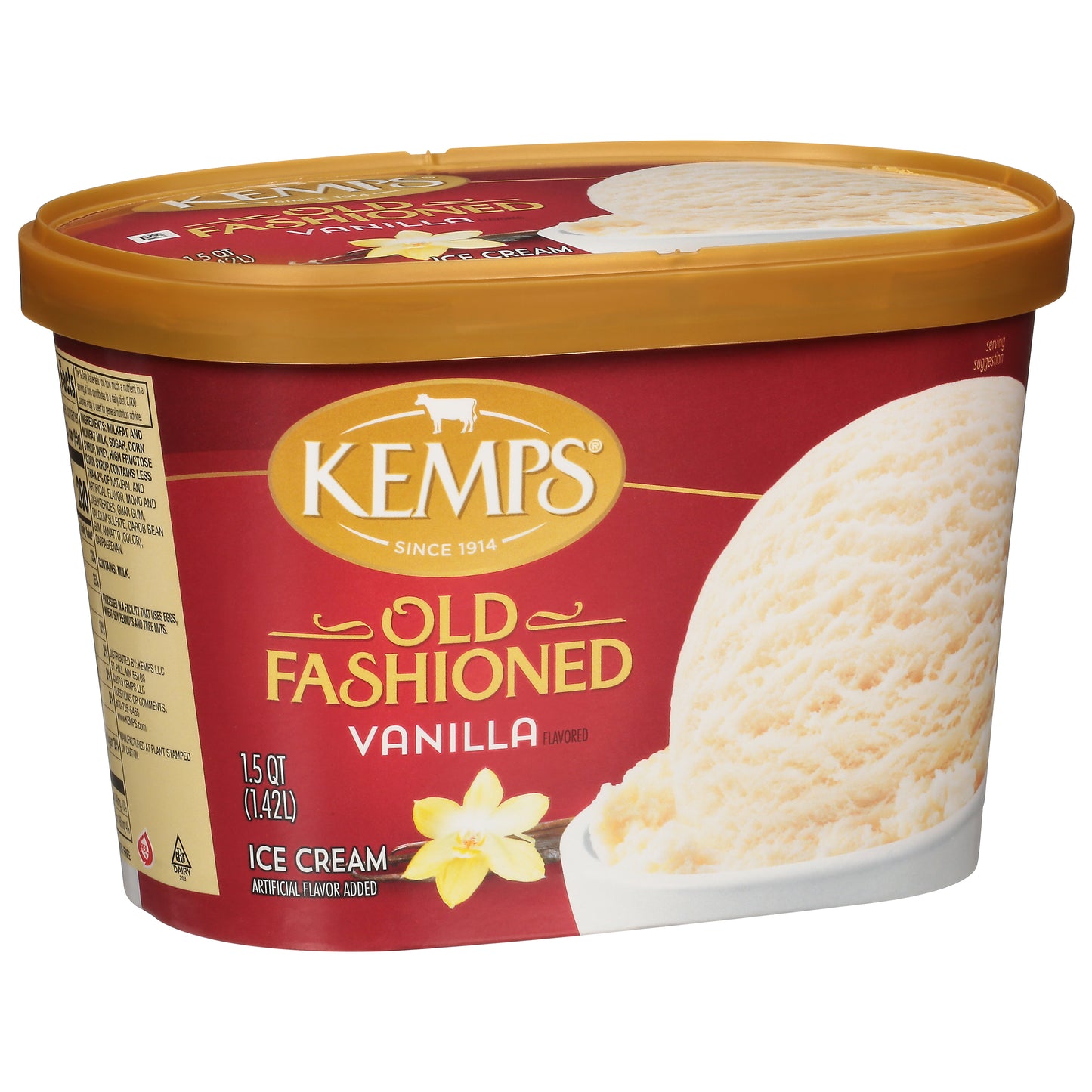 Kemps Old Fashioned Vanilla Flavored Ice Cream 1.5 qt