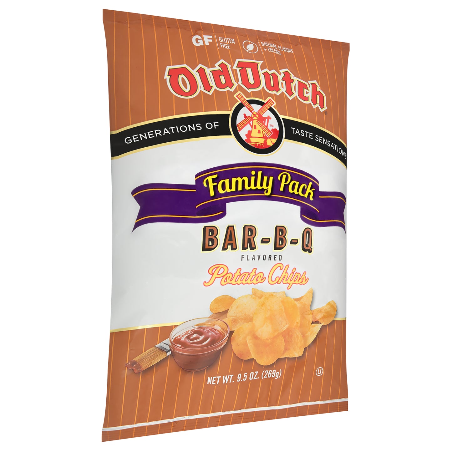 Old Dutch Family Pack Bar-B-Q Flavored Potato Chips 9.5 oz