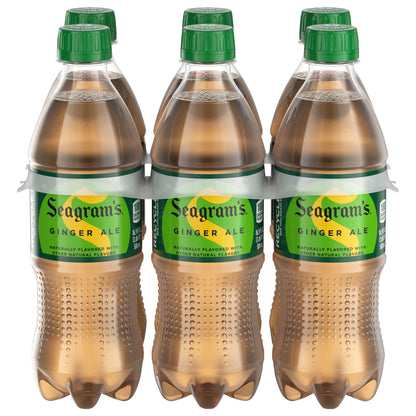 Seagrams Ginger Soda Soft Drinks, 16.9 fl oz, 6 Pack