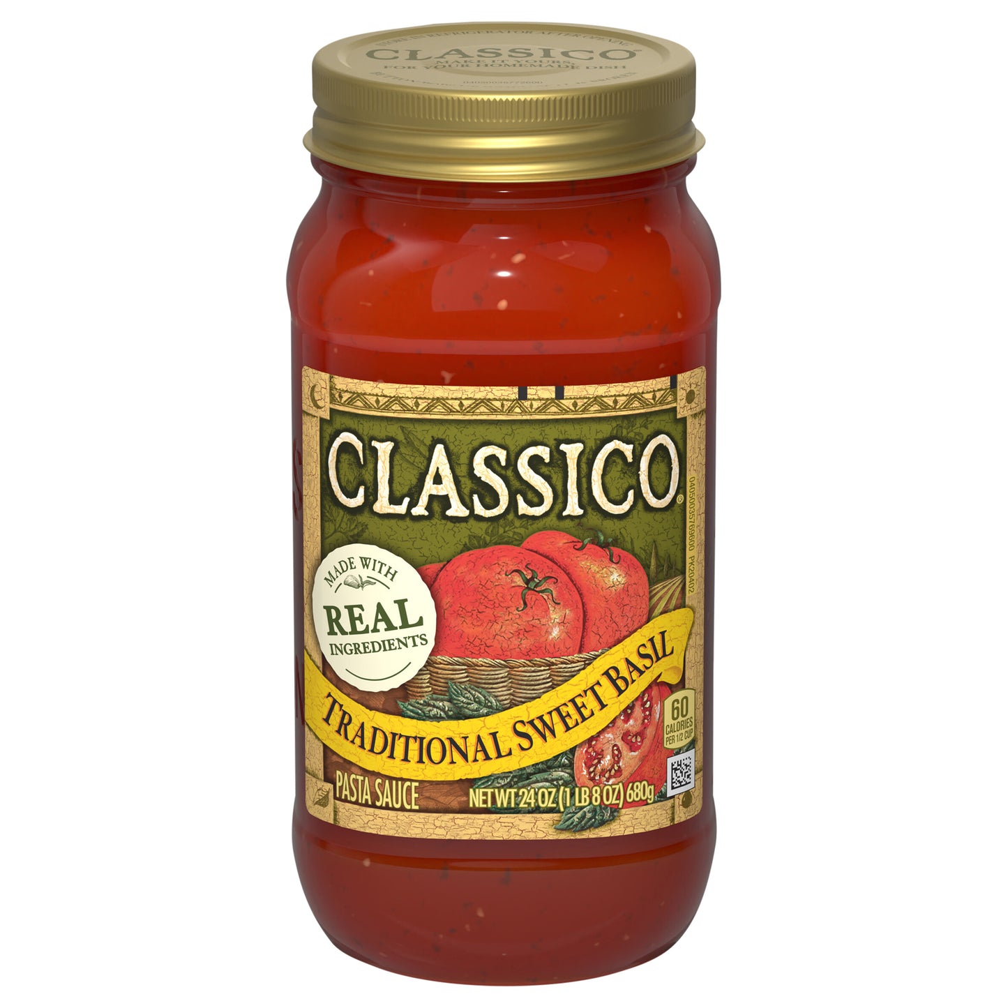 Classico Traditional Sweet Basil Pasta Sauce, 24 oz. Jar