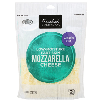 Essential Everyday Classic Cut Mozzarella Cheese 8 oz