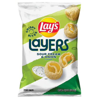 Lay's Layers Potato Snacks Sour Cream & Onion Flavored 4 3/4 Oz