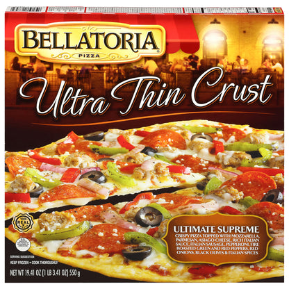 Bellatoria Ultra Thin Crust Ultimate Supreme Pizza 19.41 oz