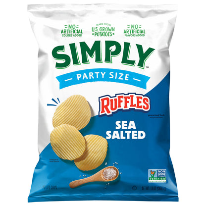 Ruffles Simply Potato Chips Sea Salted 13 Oz