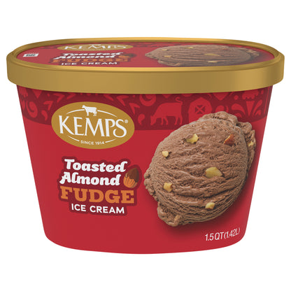 Kemps Toasted Almond Fudge Ice Cream 1.5 Quart