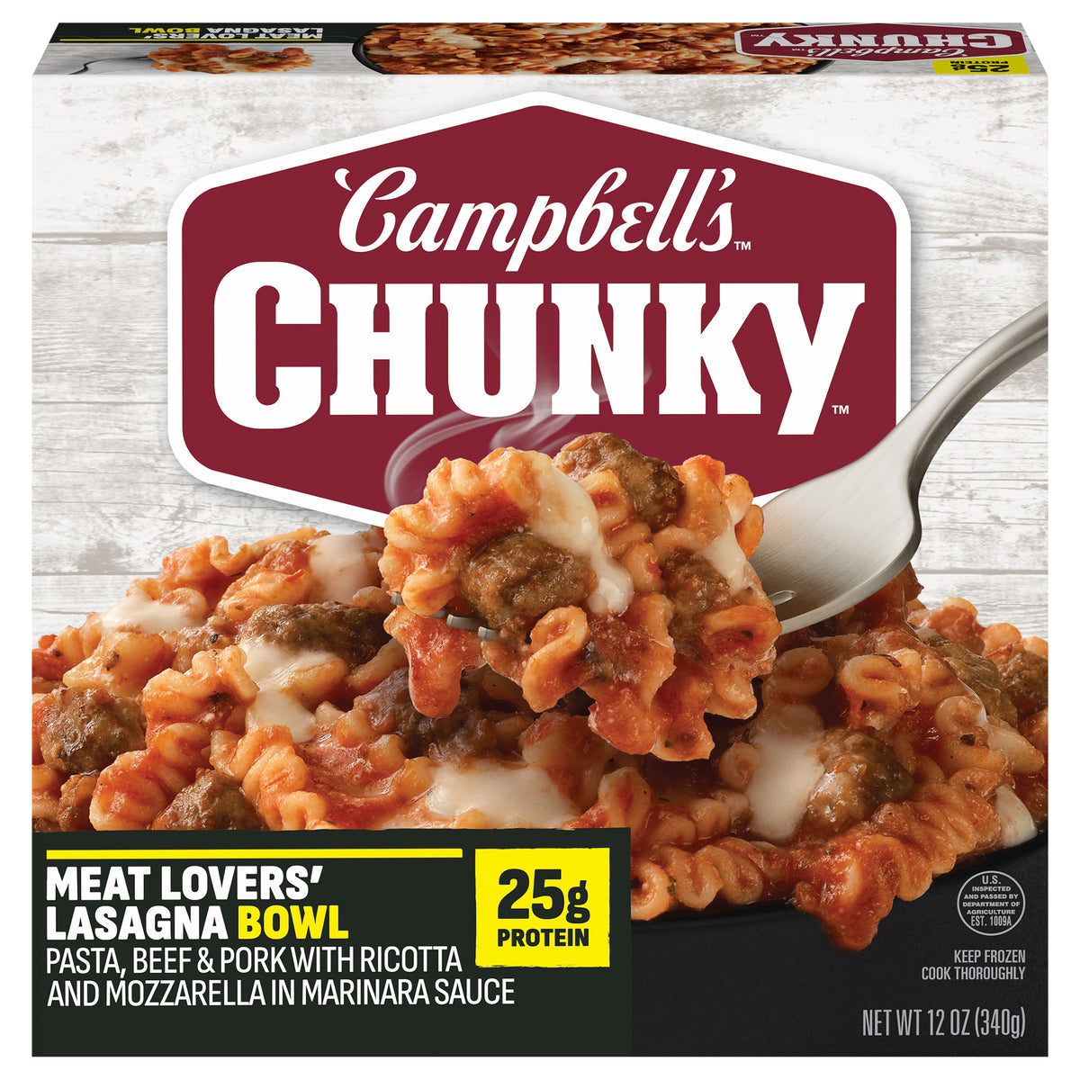 Campbell's® Chunky® Meat Lovers' Lasagna Bowl Frozen Meal, 12 Oz