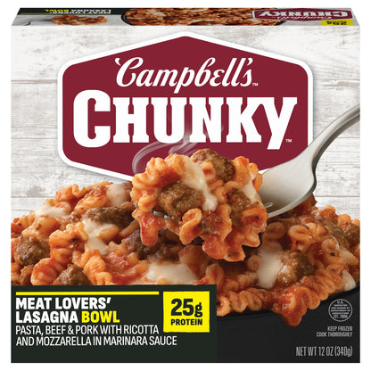 Campbell's® Chunky® Meat Lovers' Lasagna Bowl Frozen Meal, 12 Oz