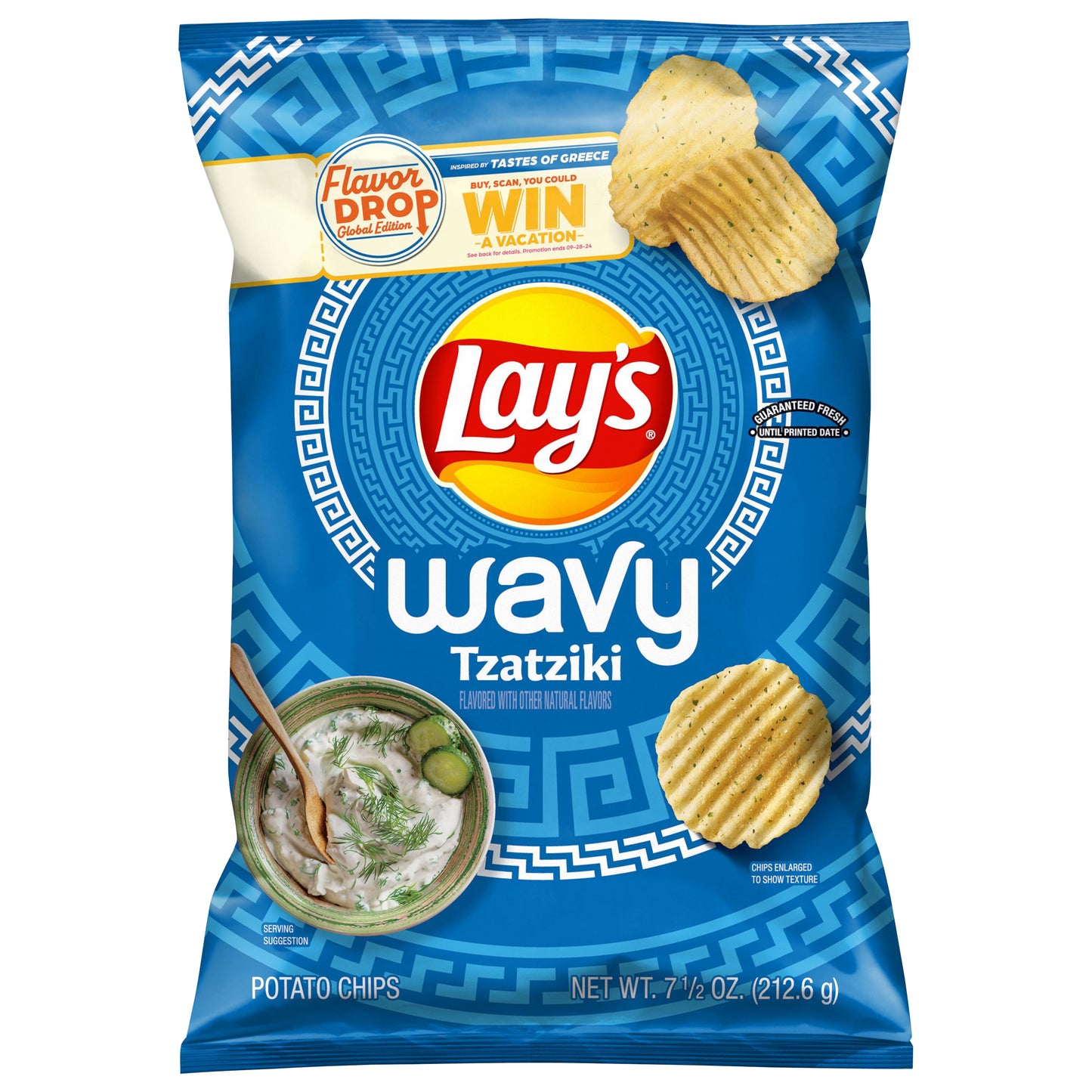 Lay's Wavy Potato Chips Tzatziki 7 1/2 Oz