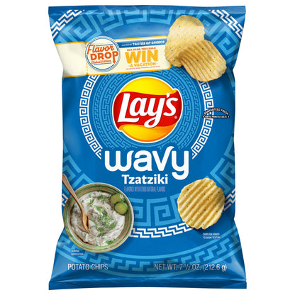Lay's Wavy Potato Chips Tzatziki 7 1/2 Oz