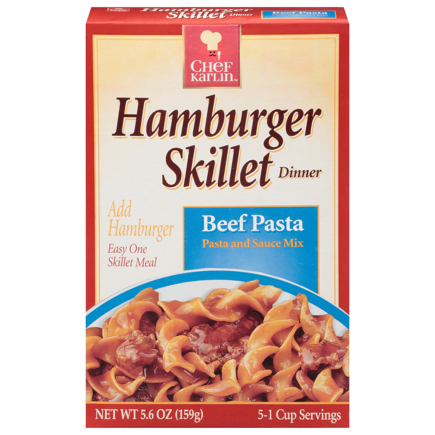 Chef Karlin Beef Pasta Hamburger Skillet Dinner 5.6 oz