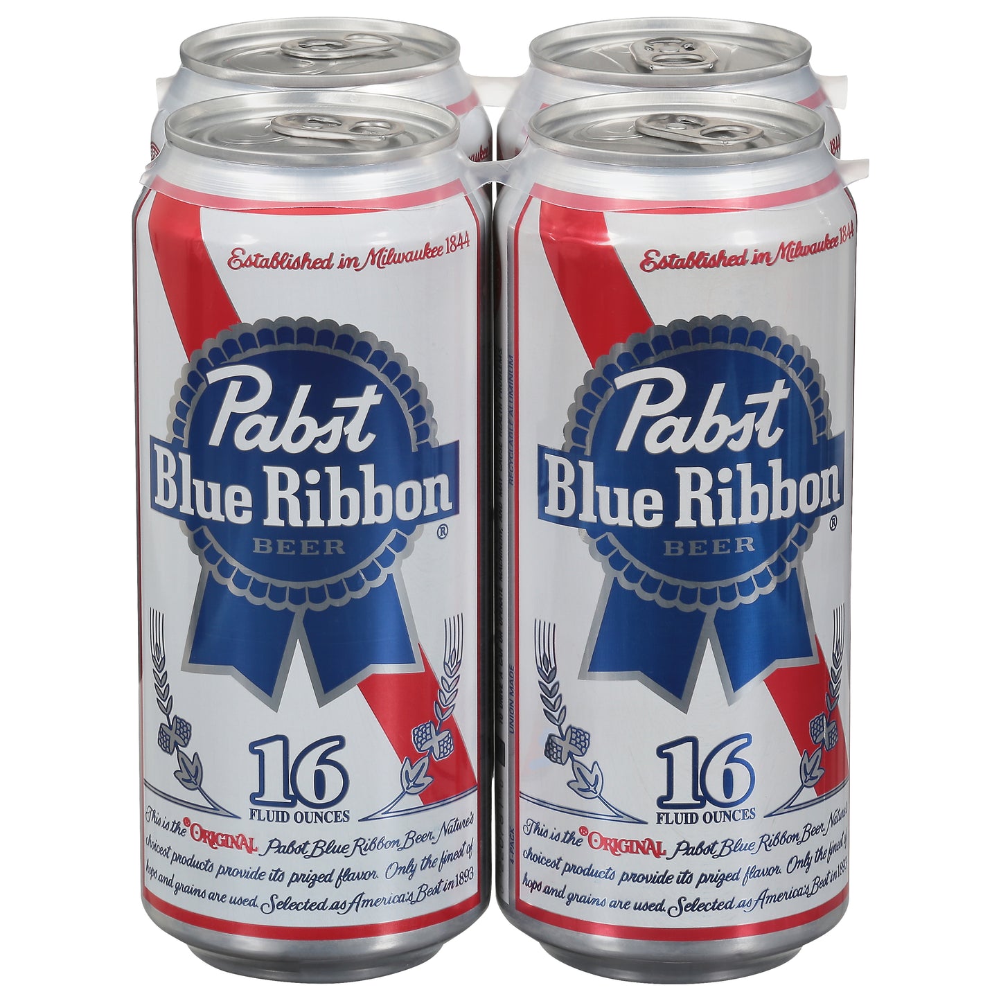 Pabst Blue Ribbon Beer 4 - 16 fl oz Cans