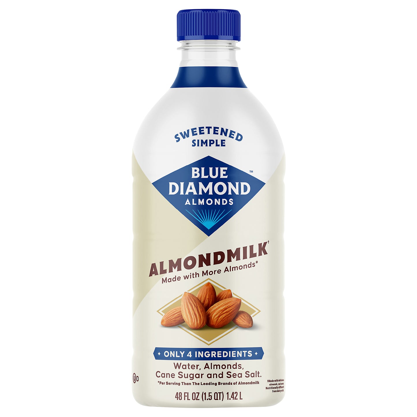 Blue Diamond Sweetened Simple Almondmilk, 48oz