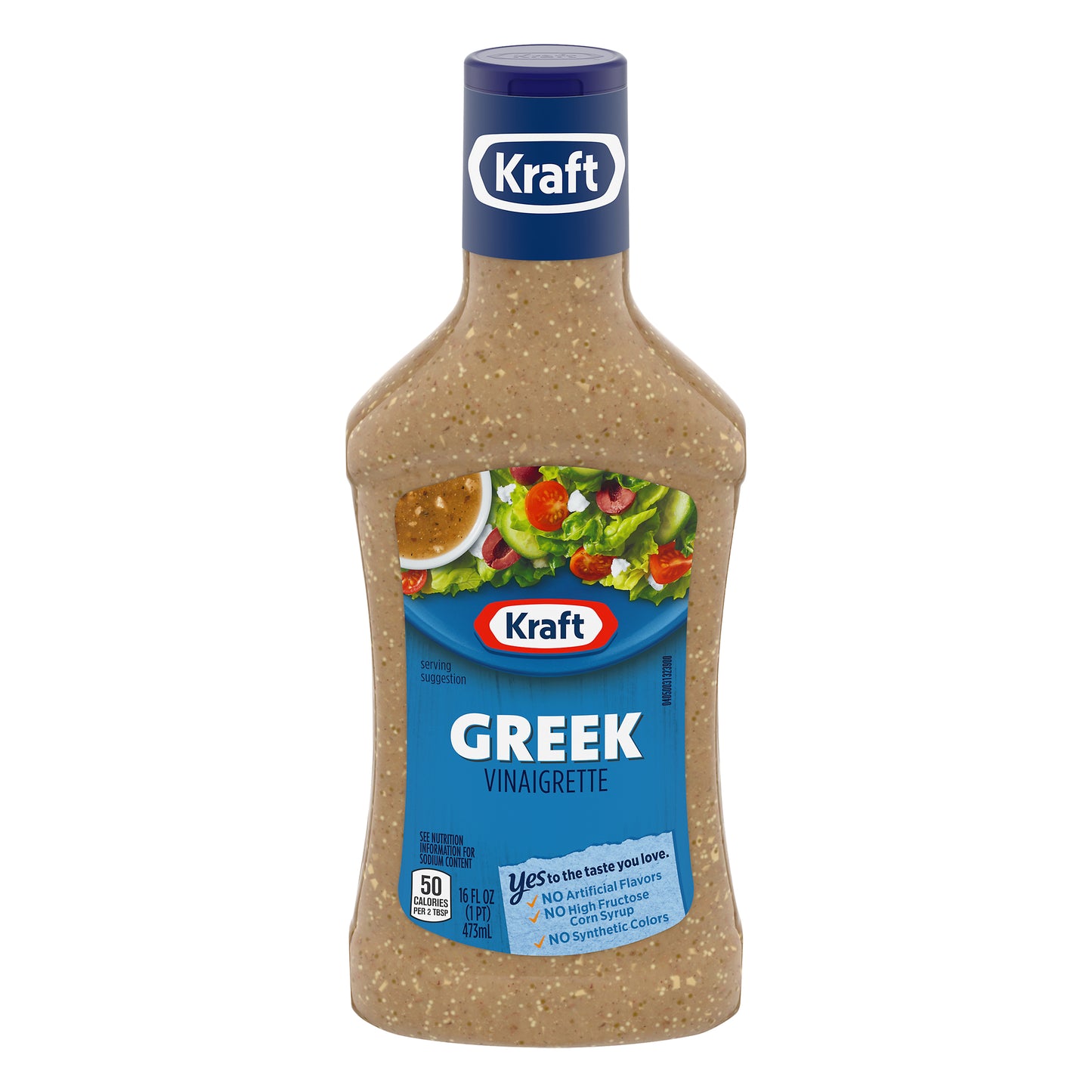 Kraft Greek Vinaigrette Salad Dressing, 16 fl oz Bottle