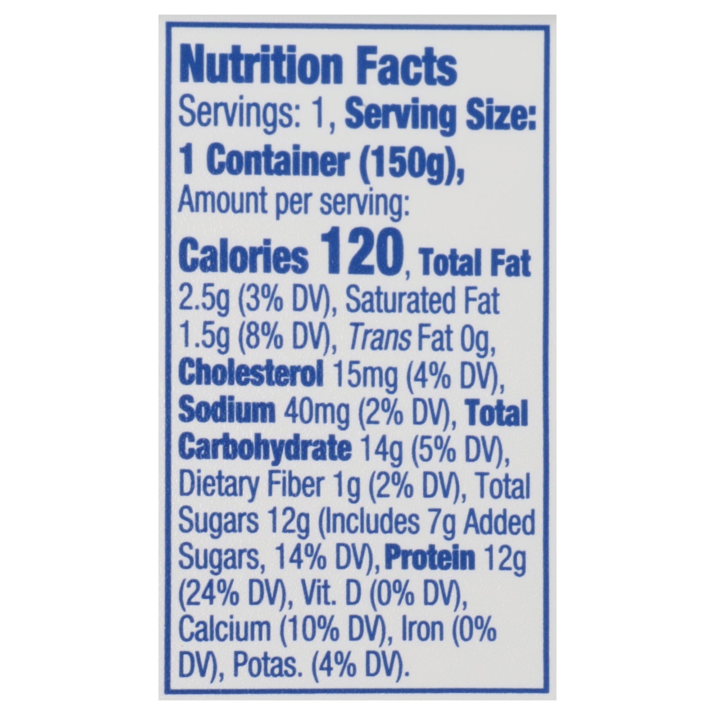 Fage BestSelf Lactose Free Reduced Fat Greek Strained Yogurt with Blueberry 5.3 oz