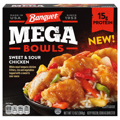 Banquet MEGA Bowls Sweet & Sour Chicken Frozen Meal, 13 oz.