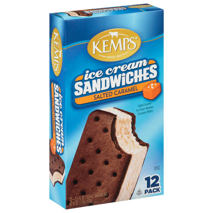 Kemps Salted Caramel Ice Cream Sandwiches 12 - 3.5 fl oz